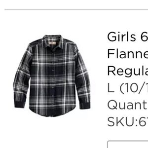 SO Girls Black and White Plaid Button Down Shirt